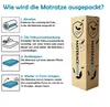 Instructions on how to unpack a mattress, with a diagram and text. Náhled obrázku produktu