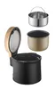 An open pressure cooker and its accessories. Voir les images du produit
