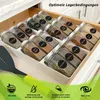 24er Gewürzgläser Eckig Set, Gewürzstreuer Glas mit Produktbild-Vorschau 4