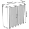 PAPERFLOW Rollladenschrank easyOffice® Maße: 110 x 104 x Produktbild-Vorschau 5