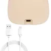A close-up view of a beige silicone night light with a USB-C port and a white USB cable with a USB-A connector and a micro-USB connector. Náhľad obrázku produktu