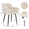 Lina® Rio Samt Esszimmerstühle 2er Set Creme – Mit Produktbild-Vorschau 4