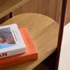 sweeek - Bücherregal aus gebogenem Metall mit Holzdekor, 5 Produktbild-Vorschau 7