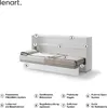 Schrankbett 90 x 200 Horizontal BC-06 Weiß Matt LENART BED Produktbild-Vorschau 3