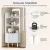 Yaheetech Eckregal mit Schrank 166,5 cm H, Bücherregal mit Produktbild-Vorschau 5