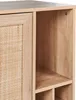 BELIANI Sideboard mit Weinregal Hellbraun mit Rattan Produktbild-Vorschau 8