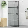 vidaXL Paroi de douche Walk-in Noir 100 x 195 cm Verre Voir les images du produit 2