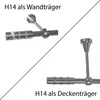 Gardinenstange Set Edelstahl Look Metall Ø 16mm zur Produktbild-Vorschau 3