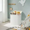 A child's room with a toy bin filled with stuffed animals, a teepee, and a rug with alphabet letters. Podgląd zdjęcia produktu
