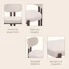 6er-Set Esszimmerstühle, Stoff, Beige – Beine in dunkler Produktbild-Vorschau 4