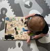 Aktivitätsbrett aus Holz, sensorisches Brett blau, Produktbild-Vorschau 6