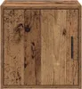 A single wooden cabinet with a distressed wood finish and a black handle. Podgląd zdjęcia produktu