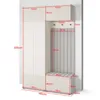 Garderoben-Set Ritmo version 2 – gefräste Kleiderschrank Produktbild-Vorschau 3