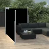 vidaXL Wysuwana markiza boczna czarna 140 x 600 cm Podgląd zdjęcia produktu 10