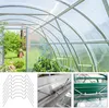 A collage of images showing greenhouse clips and a greenhouse interior. Náhled obrázku produktu
