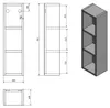 ZOJA Oberschrank, 20x70x12cm, weiß Produktbild-Vorschau 5