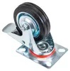 Schwerlastrollen aus Vollgummi im 4er Set von HMF mit 75 mm Durchmesser in Schwarz Produktbild-Vorschau