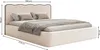 A bed with bedding and pillows, shown from a diagonal angle. Produktbild-Vorschau