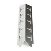 A metal corner piece with cutouts on a white background. Produktbild-Vorschau
