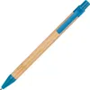 10 Kugelschreiber aus Weizenstroh und Bambus / Farbe: blau Produktbild-Vorschau 2