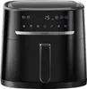 A black Xiaomi air fryer is shown from the front on a white background. Produktbild-Vorschau