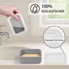 Silikon Seifendose mit Abtropfschicht, tragbare Soap Dish Produktbild-Vorschau 5