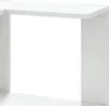 A close-up view of a white corner bookshelf against a white background. Anteprima dell’immagine prodotto