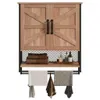 Mobile da bagno da parete in stile loft rustico con gancio, Anteprima dell’immagine prodotto 1