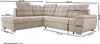 Sofa narożna LOTTA w tkaninie ASTI, wymiary 258x212cm - Podgląd zdjęcia produktu 3