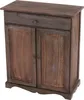 A wooden cabinet with two doors and a drawer, presented against a white background. Náhľad obrázku produktu