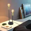 ZMH Lampe de table Vintage Lampe de chevet 2 flammes E27 Voir les images du produit 3