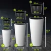 Prosperplast 3er-Set Blumentopf | Tubus Slim Shine | Weiß | Produktbild-Vorschau 5
