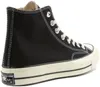 A side view of a black Converse Chuck 70 high-top sneaker. Voir les images du produit