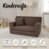 Kindersofa aus Schaumstoff Braun, ausklappbar und bequem, Produktbild-Vorschau 3