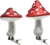 Baumschmuck Pilz knubbelige Pilzkappe 3er Set Glaspilz mit Produktbild-Vorschau 2