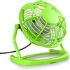 A bright green USB desk fan shown from a slightly angled front view on a white background. Anteprima dell’immagine prodotto