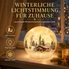 formano LED Deko-Kugel Winterhaus 12 cm Glas Timer Produktbild-Vorschau 5