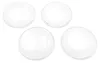 Vintageparts Glas Cabochons klar rund 35mm, 4 Stück Produktbild-Vorschau 1