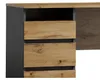 Bureau avec 3 tiroirs de rangement en bois - Noir et beige Voir les images du produit 2