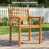 COSTWAY Tuinstoelen, set van 2, houten stoelen met Productafbeelding-voorbeeld 6