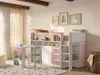 Hochbett mit Schreibtisch & Stauraum - 90 x 200 cm - Rosa, Produktbild-Vorschau 2