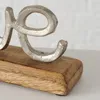 Dekoaufsteller Love Home H 11 cm Mangoholz Aluminium 2er Produktbild-Vorschau 4