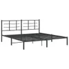 The Living Store Bettgestell mit Kopfteil Metall Schwarz Produktbild-Vorschau 3