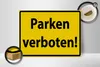 Holzschild  Hinweis Parken Verboten gelb, 40 x 30 cm, Produktbild-Vorschau 2