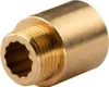 Messing Gewinde-Fitting Hahnverlängerung IG/AG 1/2' (DN 15) Produktbild-Vorschau 1