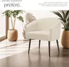 Fauteuil Mysig beige, rembourrage épais et tissu bouclette Voir les images du produit 3