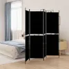 Parawan 4-Panelowy, Czarny, 200X200 Cm, Tkanina Lumarko! Podgląd zdjęcia produktu 2