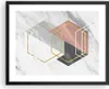 Gerahmtes Poster - Schwarzer Rahmen - Zahlen Weiß Golden - Produktbild-Vorschau 1