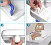 A collage of four images showing the assembly and use of a bathtub seat. Náhled obrázku produktu