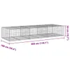 vidaXL Gabione mit Deckel 300x100x50 cm Verzinktes Eisen Produktbild-Vorschau 6
